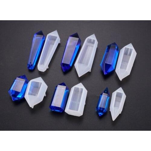 Geometry Irregular stone pendant with hole Silicone Mold Resin Silicone Mould handmade DIY Jewelry Making epoxy resin molds