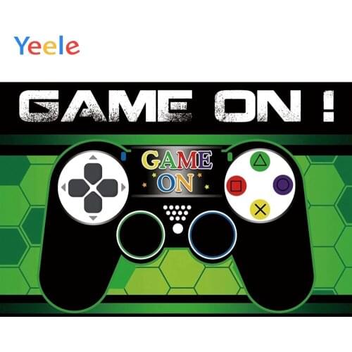Gamepad Arcade Game Baby Birthday Game Party Vinyl Backdrop Photography Photographic Background For Photo Studio