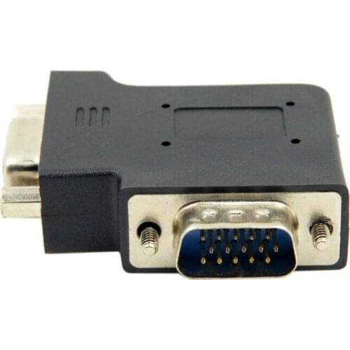 Jimier CY Cable Vertical Flat Right Angled 90 Degree VGA SVGA Male To Female Extension Adapter