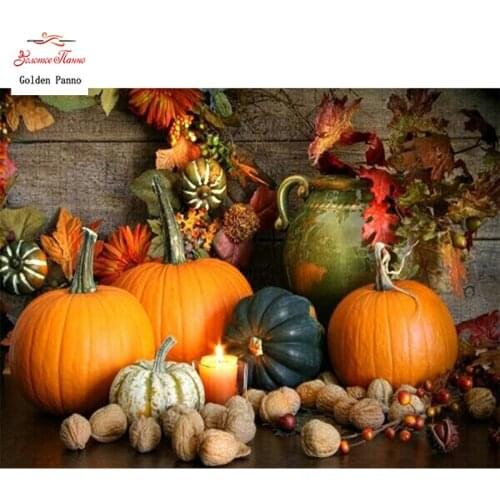 GOLDEN PANNO Diamond Painting Full Square 5D Diy Daimond Embroidery Diamant Mosaic Sale rhinestones pictures Pumpkin 03