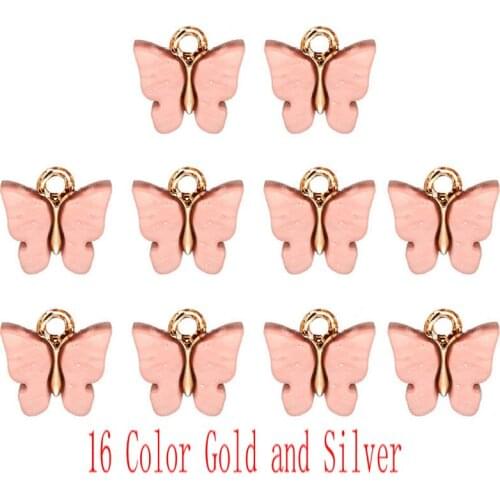 Kasajewel 10Pcs/set Bohemian 16Color Butterfly DIY Jewelry Accessories Luxury Shining Acrylic Resin for Making Earring Necklace