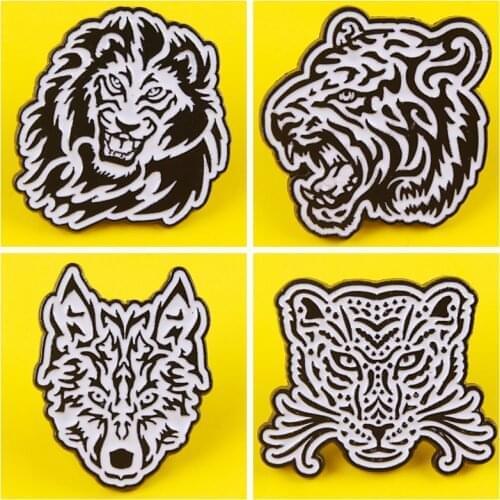 Cool Animal Enamel Pin Pattern Metal Badges Pins and Brooches for Women Men Lapel pin Creative Gift backpack bag jacket badge