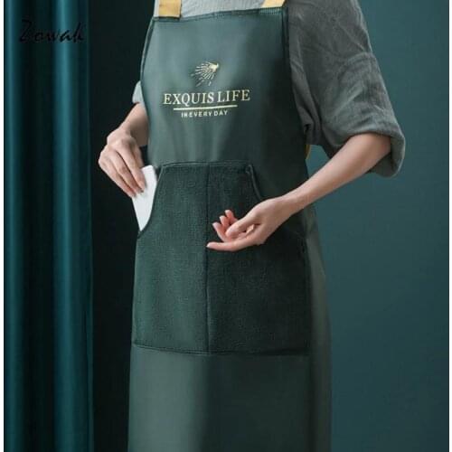 Kitchen Cooking Apron Kitchen Nail Shop Oxford Cloth Apron Wipeable Waterproof Oil-Proof For Men Women Home Baking Accessories