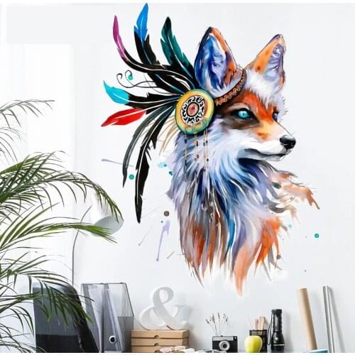 Nordic Style Wolf Wall Sticker Boy Girl Teenager Room Decor Aesthetic Living Room Bedroom Wall Decoration home decor