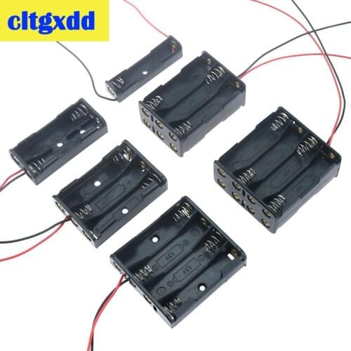 1/2/3/4/6/8 Slot AAA Battery Box Case Holder With Wire Leads Side By Side Battery Box Connecting Solder For 1-8pcs AAA Batteries