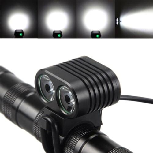 Waterproof Bike Light 8000LM 2 X T2 LED Front Bicycle Headlight Dual Lamps for Cycling Led bike Headlight Bike Accessories