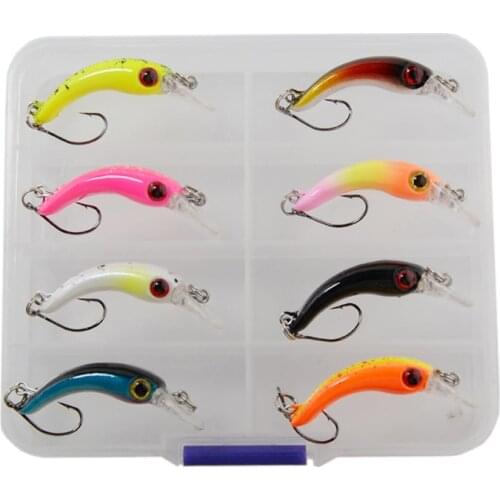 8Pcs Floating Mini Minnow Fishing Lure 1.3g 4cm Artificial Hard Bait Bait Sharp Hook Crankbait Wobblers Trout Pike Bass Tackle