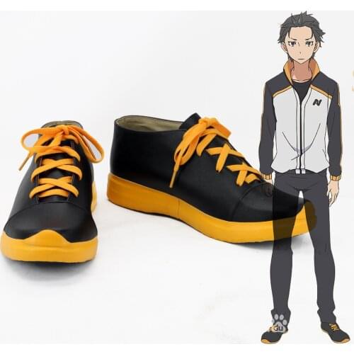 Re:Life In A Different World From Zero Natsuki Subaru Cosplay Shoes Anime Subaru Natsuki Cosplay Costume boots shoes Free Ship