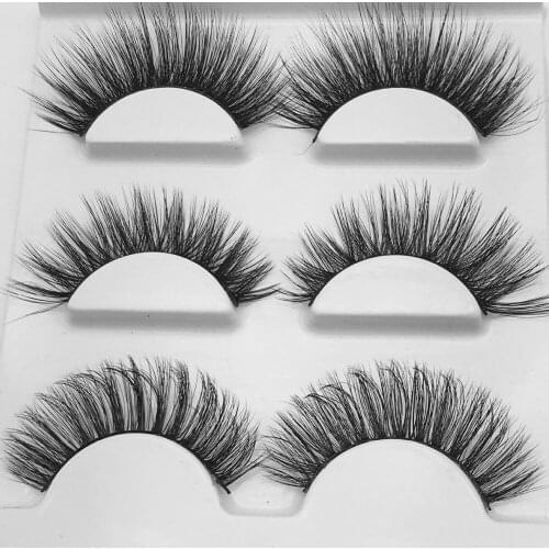 New 6 pairs/2boxs natural false eyelashes fake lashes long makeup 3d mink lashes extension eyelash mink eyelashes for beauty 02