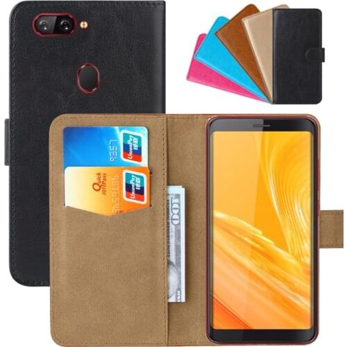 Luxury Wallet Case For Bluboo D6 PU Leather Retro Flip Cover Magnetic Fashion Cases Strap