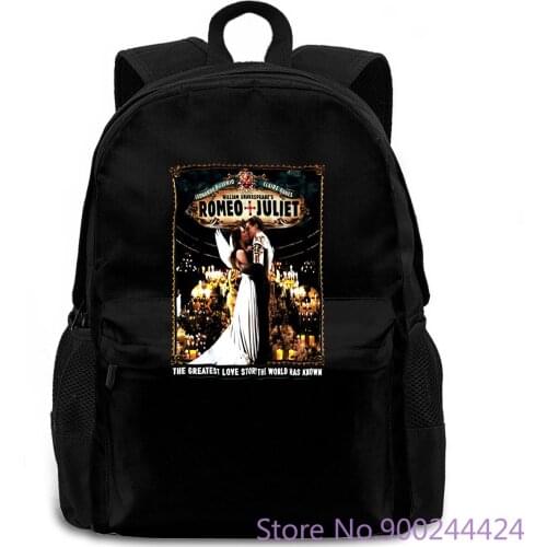 S Romeo and Juliet Kiss Black Boyfriend Fit Rolled Printed Brand women men backpack laptop travel school adult student