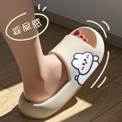 2021 New Home Slippers Woman Comfortable Fashion Thick Bottom Sandals Indoor Soft Slippers Non-Slip Thick Sole Eva Quality Shoes