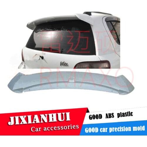 For Vitz Hatchback Spoiler 2001-2008 Toyota Yaris Spoiler WX-D ABS plastic Material Car Rear Wing Color Rear Spoiler