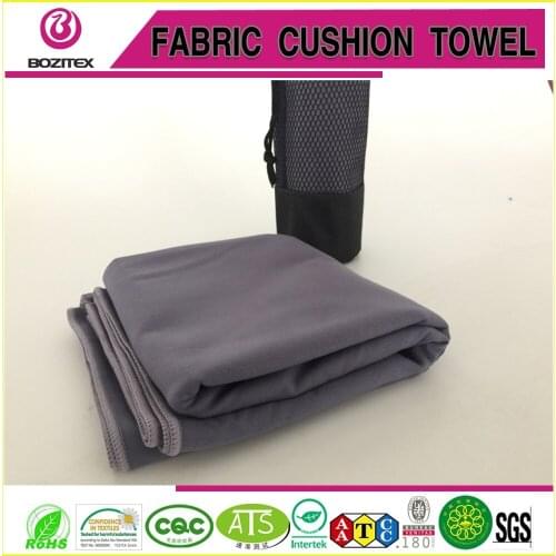 Outdoor microfiber suede towel gym swimming trip beach yoga quick dry soft towel with mesh bag