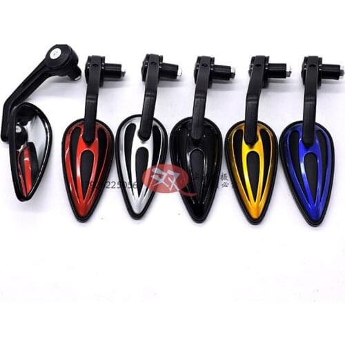 Universal for honda suzuki yamaha decal part motorbike rearview mirror bar end moto side mirror grip motorcycle handlebar mirror