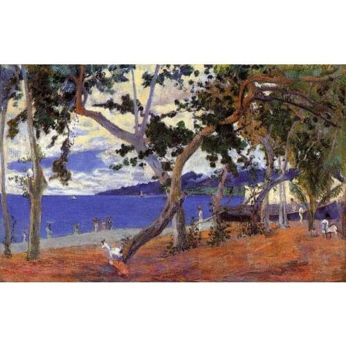 High quality Oil painting Canvas Reproductions Coastal Landscape from Martinique (1887) by Paul Gauguin hand painted