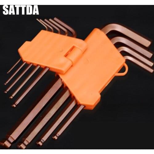 1.5mm - 10mm Hexagon Hex Key Wrench Tools set Matte Chrome Ball End Spanner set Screwdriver Set