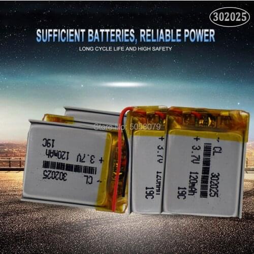 10pcs 3.7V 110mAh 302025 PLIB polymer lithium ion Li-ion battery for smart watch,blue tooth,GPS,mp3,mp4,toy,speaker