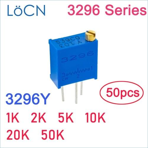 3296Y 1K 2K 5K 10K 20K 50K Trim Pot Trimmer Potentiometer 3296 3296Y-1-102 3296Y-1-202 3296Y-1-502 Variable Resistor 50PCS