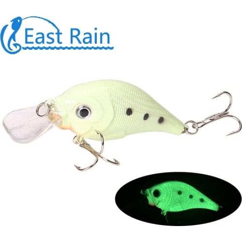 3D Luminous Minnow Crankbait Popper Pencil Night Fishing Hard Lure Saltwater Freshwater Fishing Walleye Trout Isca Free shipping