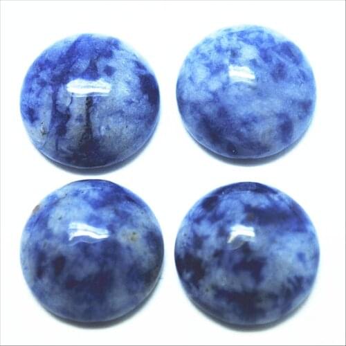 5pcs nature gem stone cabochons 18mm round shape CABS metal base pendants making accessories sodalite carnelian black onxy tiger