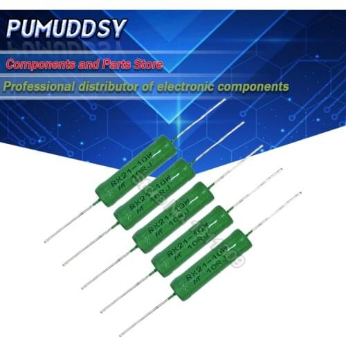 5PCS RX21-10W Wire Wound Resistance 5%1R 10R 100R 1K 10K 12K 15K 18R 20R 22R 24R 27R 30R 33R 36R pumuddsy