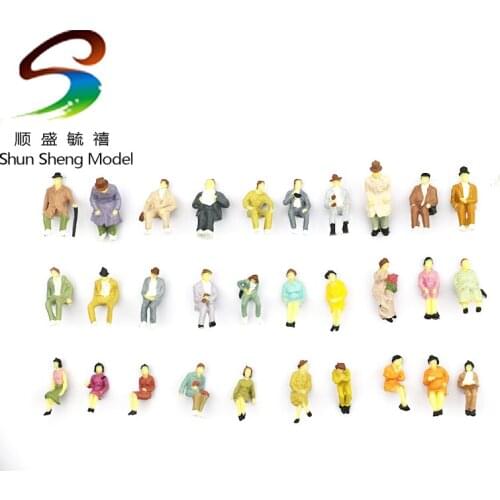 50pcs all Seated 1:87 Painted Figures Passenger HO