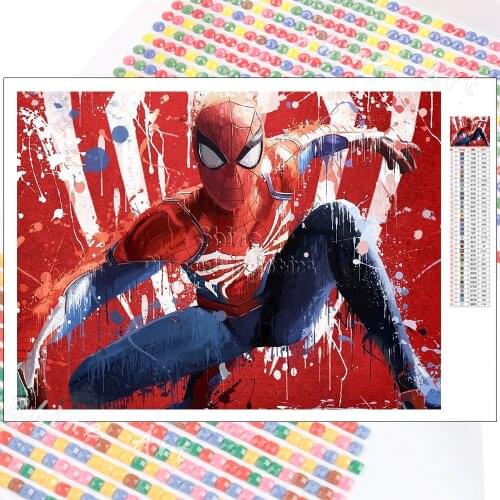 Marvel 5D Diamond Painting Super Steel Spiderman Hero New Arrivals Set Hobby Art DIY Mosaic Full Square Round Drill Home Decor