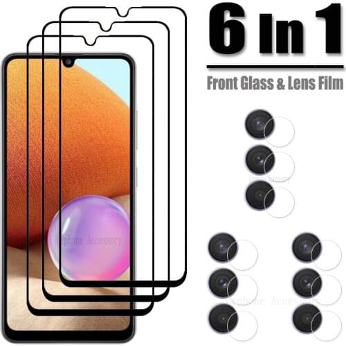 6-in-1 Front Glass+Lens Protective Film For Samsung Galaxy A52 A20e A10S A20S Screen Protector For Samsung A21S A42 A72 A32 Glas