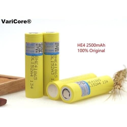 4PCS VariCore Original 18650 he4 3.6V Battery 2500mAh 20A 35A high drain HE4 18650 he4 battery power tools
