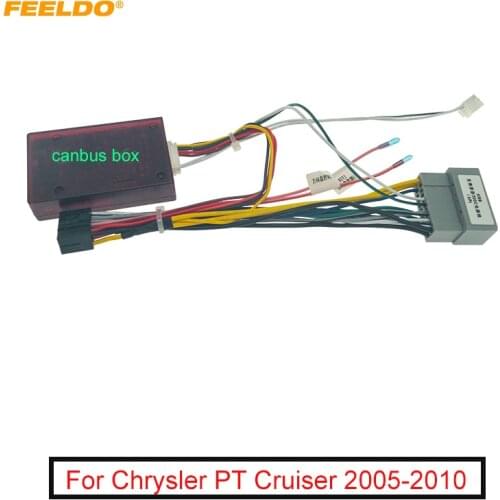 FEELDO Car Audio 16PIN CD/DVD Player Power Calbe Adapter With Canbus Box For Chrysler PT Cruiser 05-10 Stereo Plug Wiring Harnes