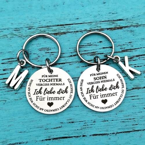 To My Sohn Tochter I Love You Forever Inspirational Gift Keychain, Best Gift Idea for Sohn Tochter Birthday Stocking Stuff Gifts