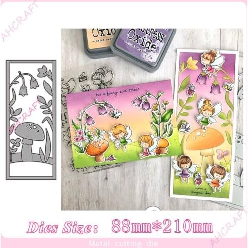 Mushroom background frame Metal Cutting Dies for diy Scrapbooking Photo Album Decorative Embossing PaperCard Crafts Die2020