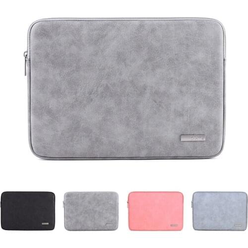 Soft PU Leather Sleeve 13.3 15 Waterproof Pouch Laptop Bag For Macbook Air 13 Pro Retina 14 15.6 inch Asus Notebooks Case Cover