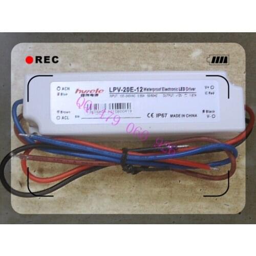 [JIYUAN] Heng Wei waterproof switching power supply 12V1.67A LPV-20E-12 20W --3PCS/LOT