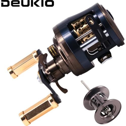 DEUKIO JKS Reel Fishing Right/Left Handle CNC Aluminum Alloy Wind Reels High Speed 6.2:1 11+1BB for Boat Fishing Ocean Fishing