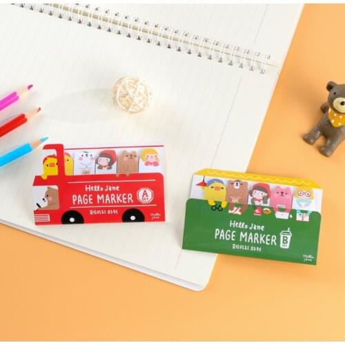 Kawaii Kids & Animals Bus Sticky Notes Memo Pad memo boards Planner Stickers sticky Bookmark office School Supplies papelaria