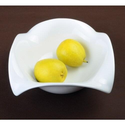 Flower-Shaped Ceramics Serving Bowl Decorative Porcelain Irregular Dinnerware for Dessert, Salad, Fruit, Soup and Seasoning