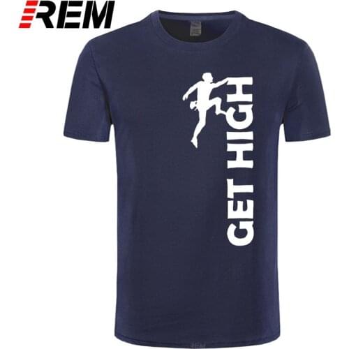 Summer New Style Clim To Get High T Shirt New Arrival Unique Design Men Quality Print Crewneck Funny Cotton Tee Shirt