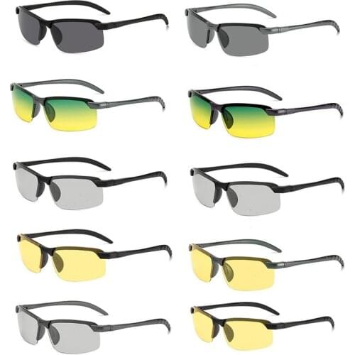 Super Light Smart Polarized Sunglasses Mens Aluminum Magnesium Square Sunglasses