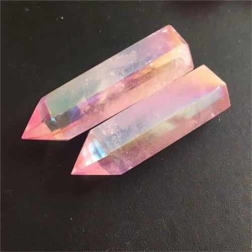 Natural polished gemstone aura clear quartz wand point tower healing stones for home decoration