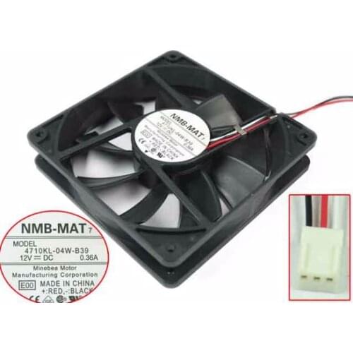NMB-MAT 4710KL-04W-B39 E00 DC 12V 0.36A 120x120x25mm Server Cooling Fan