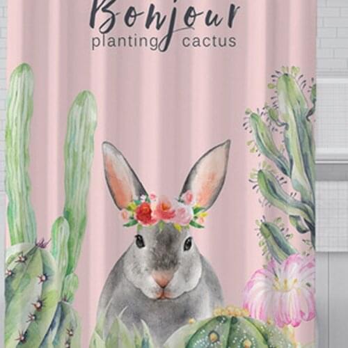 New creative digital printing shower curtain waterproof polyester shower curtain customized