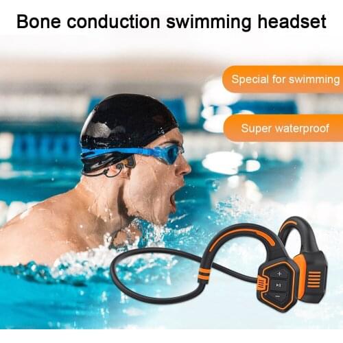New Bone Conduction Headphone Wireless Sports Bluetooth Headset Built In 16G IP68 Waterproof MP3 Music Player Swimming Earphone