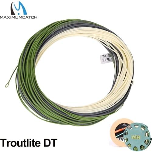 Maximumcatch Real Troutlite Double Taper Floating Fly Fishing Line 90ft 3/4/5/6wt with Two Welded Loops DT Fly Line