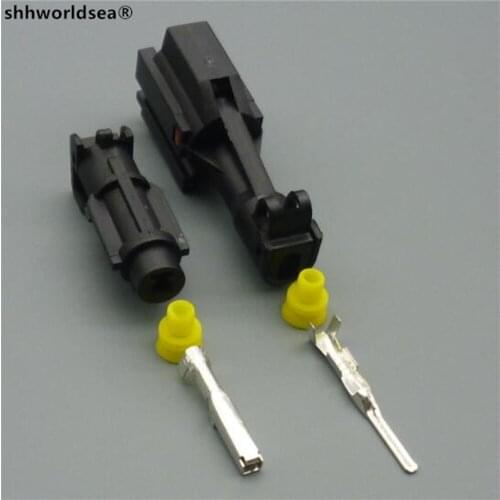 Shhworldsea 2Set 1 Pin KET MG640280 MG610278 Style Automotive Connector Waterproof Socket
