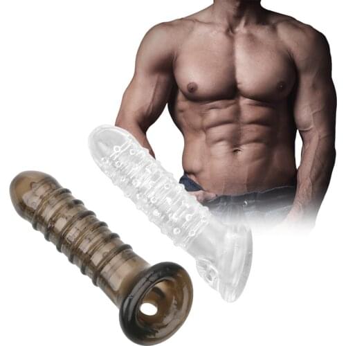 Silicone Thicken Condom Dotted Penis Sleeve Dildo Sheath Reusable Condoms Extender Penis Rings Cocks Cover Sex Toys For Men Gay