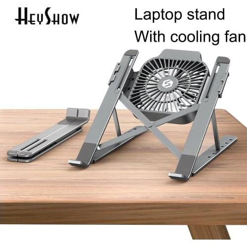 Foldable Laptop Tablet Stand Holder Cooling Fan Heat Dissipation For Desktop MacBook Air Pro Stand Notebook Bracke HP DELL Coole