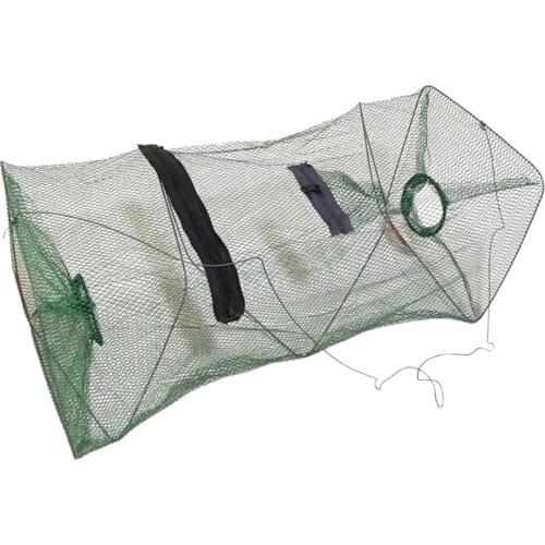 21x45cm Folding Portable Crab Fishing Dip Cast Net Cage Shrimp Catcher Bait Trap Shrimp Nets Automatic Trap Outdoor Fishnet