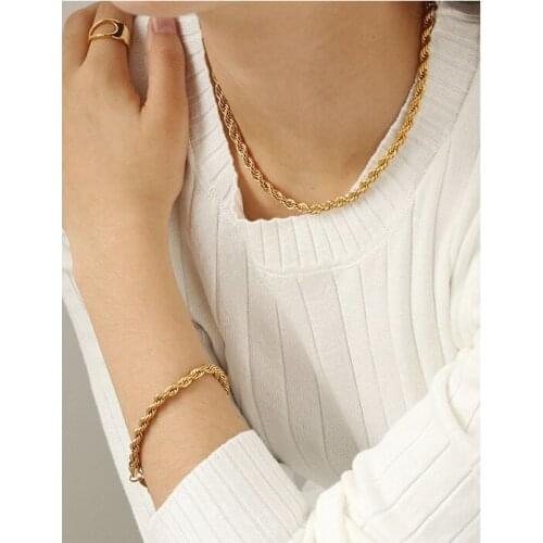 Titanium Pave Twist Chain Choker Statement Necklace Punk Hiphop Designer T Show Runway Gown Sweet Boho Trendy